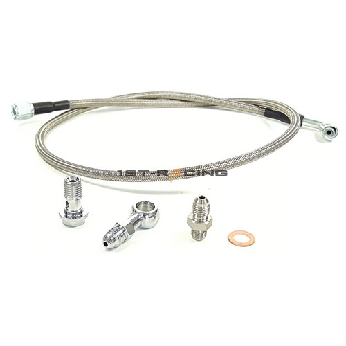Braided 4an turbo oil feed - turbo,